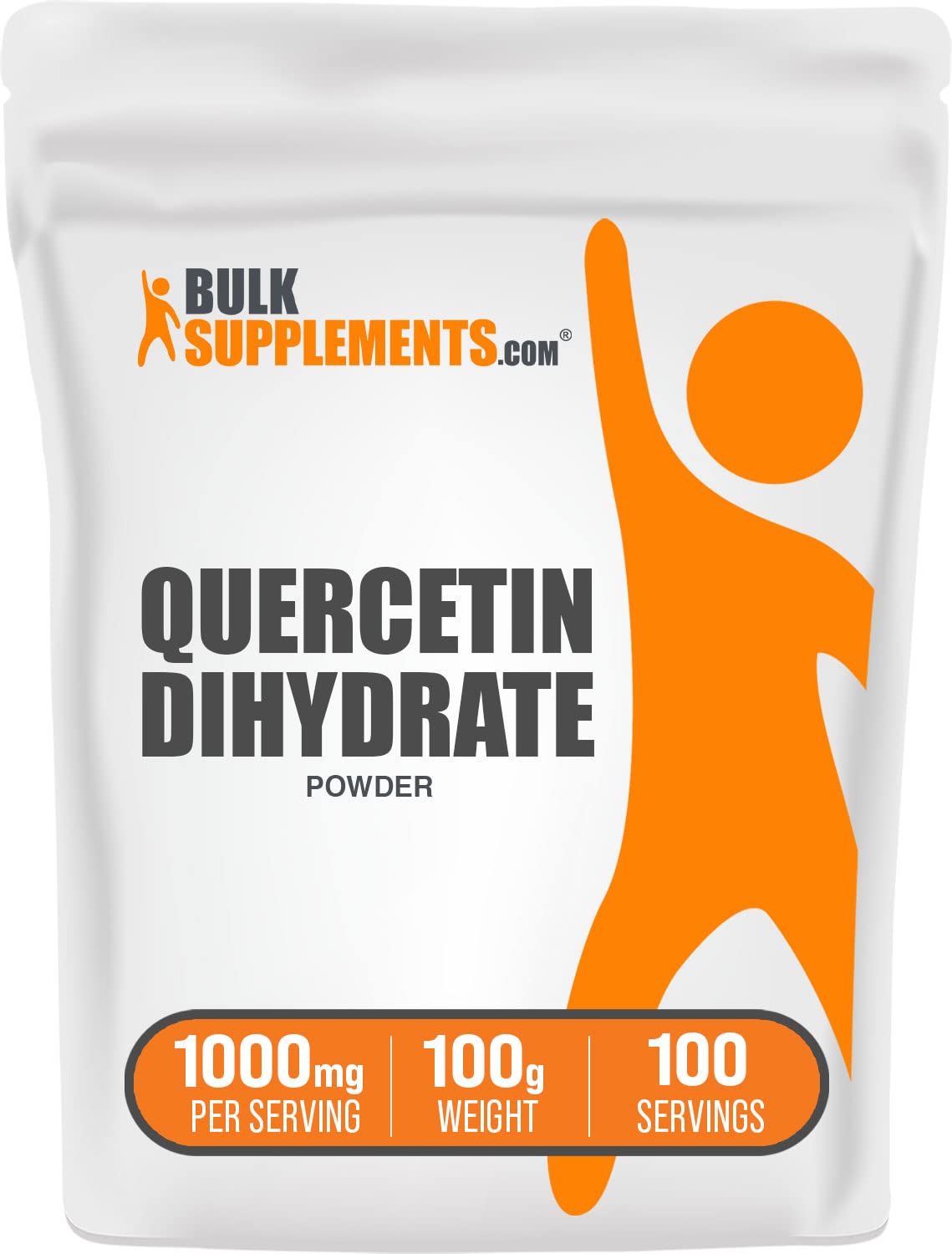 bulksupplements.com quercetin dihydrate powder - quercetin supplements, quercetin 1000mg, quercetin powder - antioxidants supplement, gluten free, 1000mg per serving, 100g 