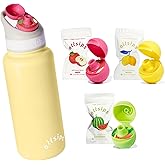 allsips 32oz Air Water Bottle with Straw & 3 Refresher ScentSip Flavor Pods（Yellow）