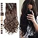 S-noilite 17-26 Inches(43-66cm) 8pcs Long Full Head Clip in Hair Extensions Sexy Lady Fashion Choice 13 Colors (17