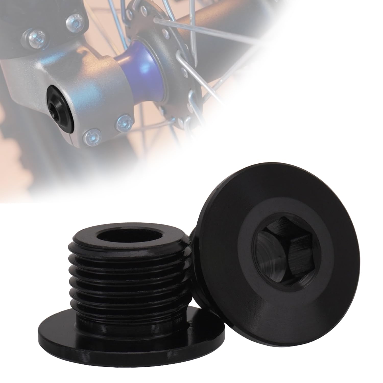 JFG RACING Sur Ron Front Wheel Axle Nut Screw,M16*1.5P Axle Lock Nut Bolts Screw for Electric Bike Sur Ron Light Bee X/S/L1E/X160/X260-Black — image 1