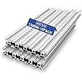 SeekLiny 10PCS T Slot 2020 Aluminum Extrusion European Standard 150mm(5.9 inch) Length Anodized Extruded Aluminum for CNC DIY 3D Printer and Industrial Bracket Making Silver