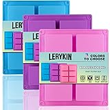LERYKIN 3 Pack Silicone Molds, 6 Cavities Rectangle
