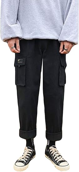Amazon Aozuoカーゴパンツ メンズ スウェットパンツ ファッション 秋 ワイドパンツ ランニングパンツ おしゃれ パンツ 九分丈 ハンサム 大きいサイズ ロングパンツ 通販