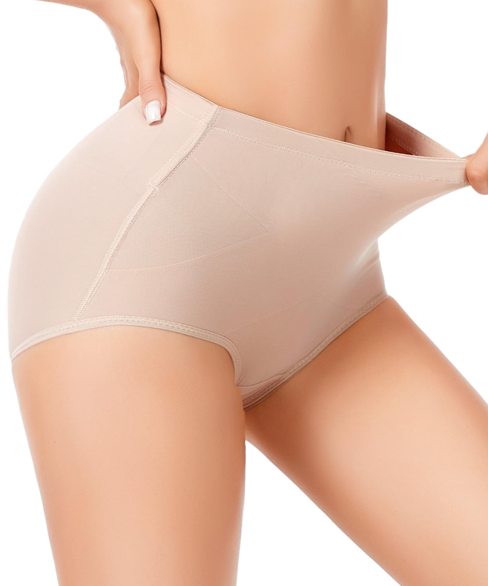 Photo 1 of Wodelanle Tummy Control Shapewear Panties for Women Body Shaping Briefs Compression Underwear Seamless Shapewear Panty Girdle Nude