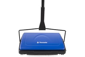 Yocada Carpet Sweeper Cleaner for Home Office Low Carpets Rugs Undercoat Carpets Pet Hair Dust Scraps Paper Small Rubbish Cleaning with a Brush Dark Blue