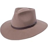 Bigalli Australian, Wool Felt Outdoor Fedora | 100% Merino Wool Felt, Extra-Wide Brim for Maximum Sun Coverage, Crushable, Water-Resistant, UV80 Certified.