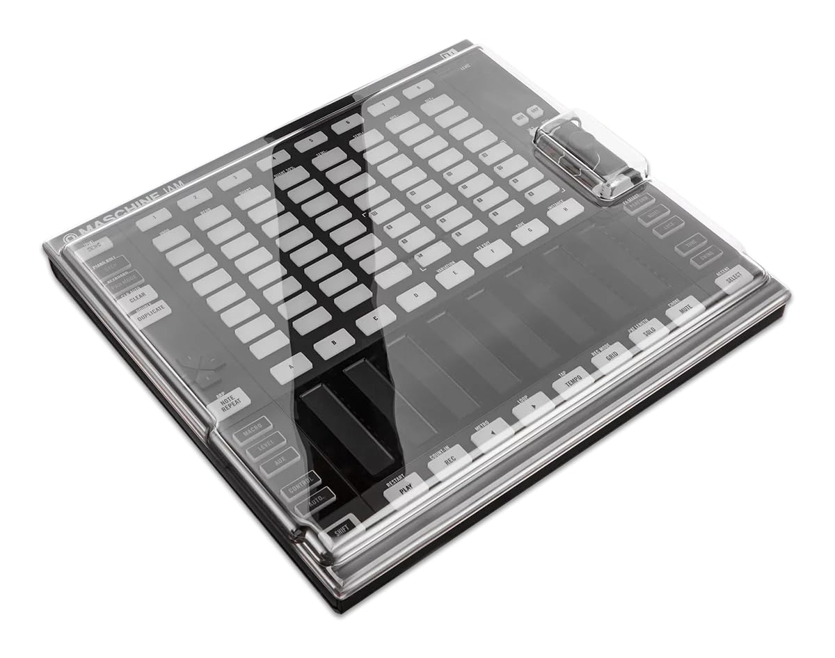 Decksaver Cover for Native Instruments Maschine Jam - Super-Durable Polycarbonate Protective lid in Smoked Clear Colour, Made in The UK