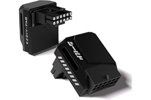 EZDIY-FAB PCIe 5.1 Adapter - 600W 12+4pin,16pin 12VHPWR GPU Power Connector,12V-2x6 GPU Adapter,90 Degree Right Angle - Compa