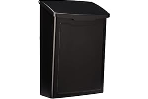 Architectural Mailboxes 2681B Black Marina Wall Mount Mailbox, Small