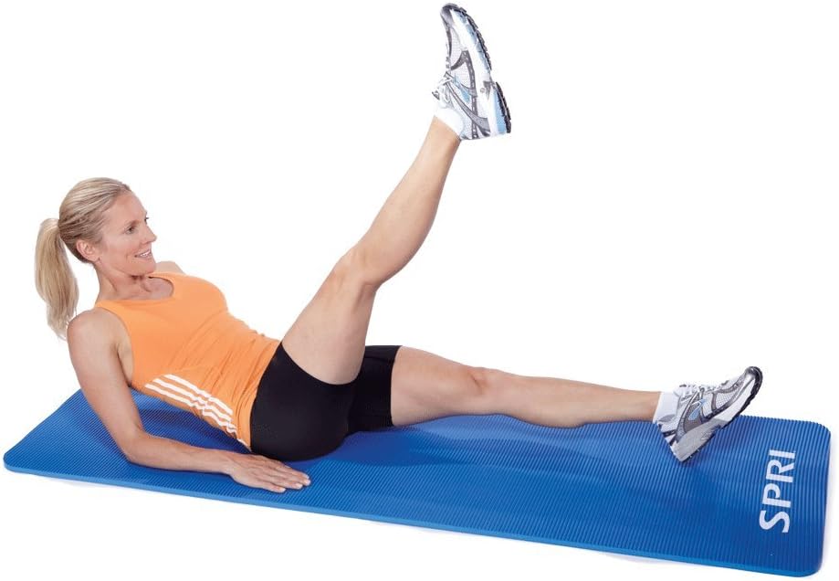 SPRI Pro Exercise Mat for Fitness, Yoga, Pilates, Stretching & Floor Exercises (Available in 55" or 71"L x 24"W x 0.625-Inch Thick) : Sports & Outdoors