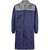 SUSHIMIAN Mens Laboratory Coat DIY Workshop Long Jacket Warehouse Workwear Overcoat Adult Lab Coat