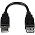 6in USB 2.0 Extension Adapter Cable A to A - M/F