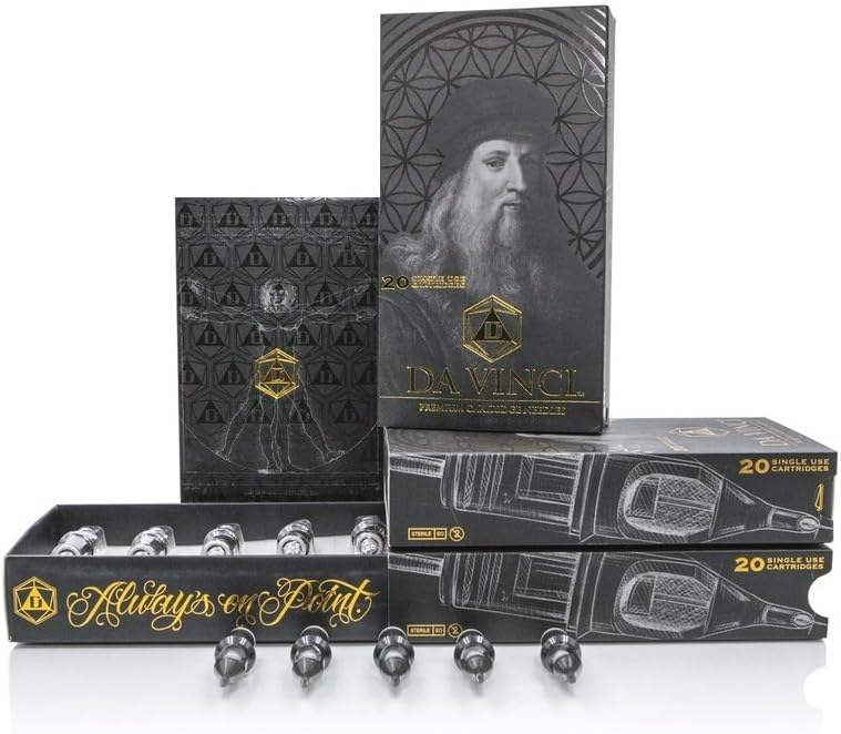 Bishop DA VINCI Premium Tattoo Cartridge Needles Box of 20 Pc (1015M1C(BP))