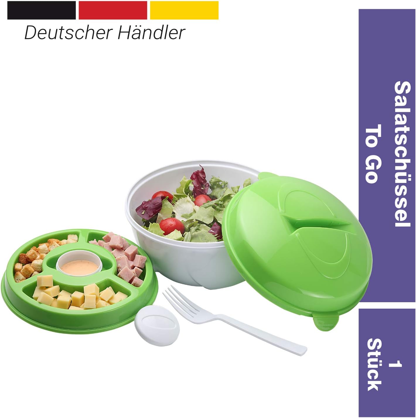 Salad to Go Bowl/Lunchbox with Plastic Fork