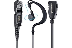 commountain XPR 3500e XPR 3300e Earpiece with Mic Compatible for Motorola Radios XPR3300e XPR3500e XPR3300 XPR3500, G Shape Headset with PTT Microphone, Fit Left or Right Ear