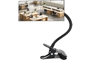 StartFine Clip On/Stick-On Office Desk Mirror for Personal Safety Desk Rear View Monitor Computer Cubicle Cabinet Workstation