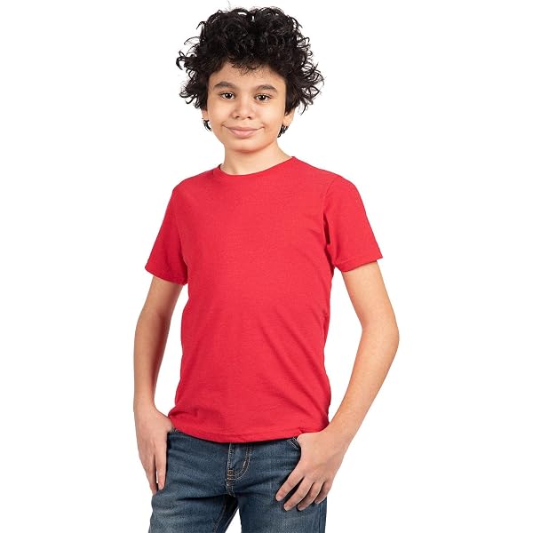 Next Level Boys CVC Crew Neck T-Shirt - Red, Size XL, 60% Cotton 40% Polyester Jersey - View #11