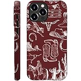 Compatible with iPhone 16 Pro Max,Anti-Scratch Frosted Case Cover,Collage Country Cowboy