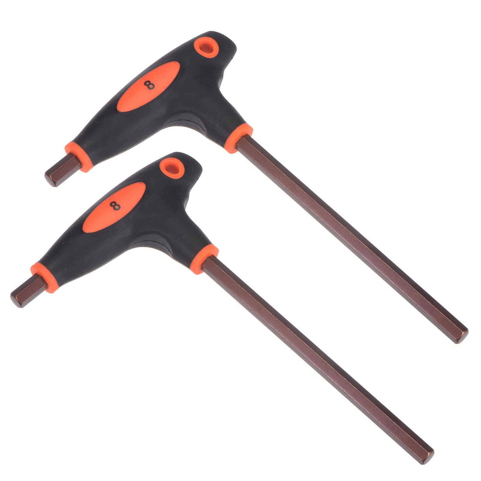 CoCud T-Handle Hex Key, 8mm Hex, S2 Steel Metric T-Key Wrench Red - (Applications: for Basic Home Repair and Mechanical Maintenance), 2-Pieces