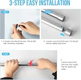 WAENLIR 56cm-100cm Extendable Stainless Steel Wardrobe Rail view 5
