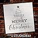 Have Yourself A Merry Little Christmas Stencil by StudioR12 | Tree with Star | Song Lyric | DIY Script Holiday Home Decor | Reusable Mylar Template | Craft & Paint Wood Signs | SELECT SIZE (14