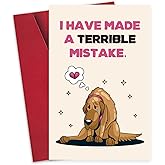 Detuca I'm Sorry Greeting Card Funny Forgive Me Notecard Funny Apology Cards for Her Him