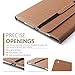 iPad 9.7 Keyboard Case,Dingrich Trifold PU Case Cover with Removable Magnetic Aluminum Bluetooth Keyboard for New iPad 9.7 inch - Brown (NOT for iPad Pro 9.7)