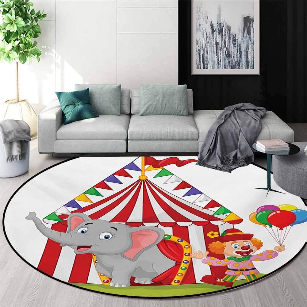 Amazon サーカス滑り止めカーペット ピエロサーカステント楽しみ遊園地イラスト印刷するじゅうたん ラグ 洗濯機用カーペットホイール多色で立っている漫画かわいい象 直径 140cm ラグ カーペット オンライン通販 Amazon サーカス滑り止めカーペット ピエロサーカステント楽しみ遊園地イラスト印刷するじゅうたん ラグ 洗濯機用カーペットホイール多色で立っている漫画かわいい象 直径 140cm ラグ カーペット オンライン通販