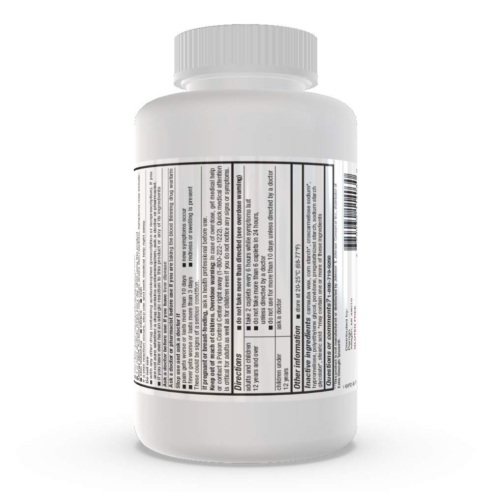  Basic Care Extra Strength Pain Relief, Acetaminophen Caplets, 500 mg, 500 Count: Prime Pantry
