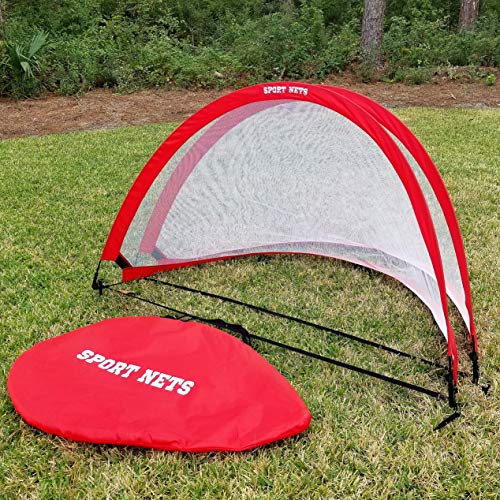 image for Hit Run Steal Sport Nets Portable Pop-Up Soccer Goals - Set of Two Soc