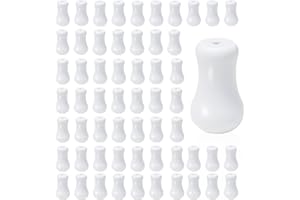 Bagentry 100 Pcs White Plastic Blind Pull Cord Knobs Drops Pull End, Decorative Window Blind Cord Tassel, Vase Shape Window S