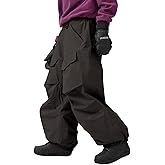 GSOU SNOW Men Snow Pants Baggy Snowboard Pants Women Ski Pants Sport Insulated Loose Waterproof Windproof Winter Hiking Warm