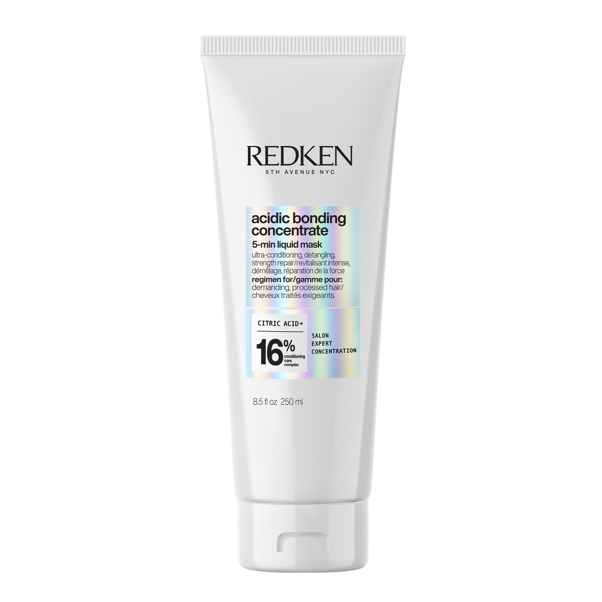Photo 1 of Redken Acidic Bonding Concentrate Hair Mask - Hydrating 5 Minute Liquid Mask, Bond Building & Strengthening, For Dry, Damaged Hair, 8.5 Fl Oz