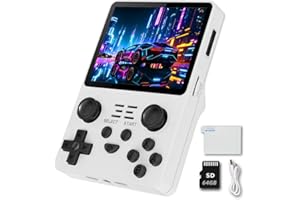 EWDGOES RGB20S Handheld Game Console 3.5 inch Retro Games Consoles Hand-held Classic Preinstalled 64GB White
