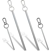 XwaYexa Half Moon Elevator Door Keys 4-Pack (2 Large, 2 Small) | Large Fit for Otis, Small Fit for Westinghouse &amp; Schindler Doors, Includes Key Fob and Metal Ring