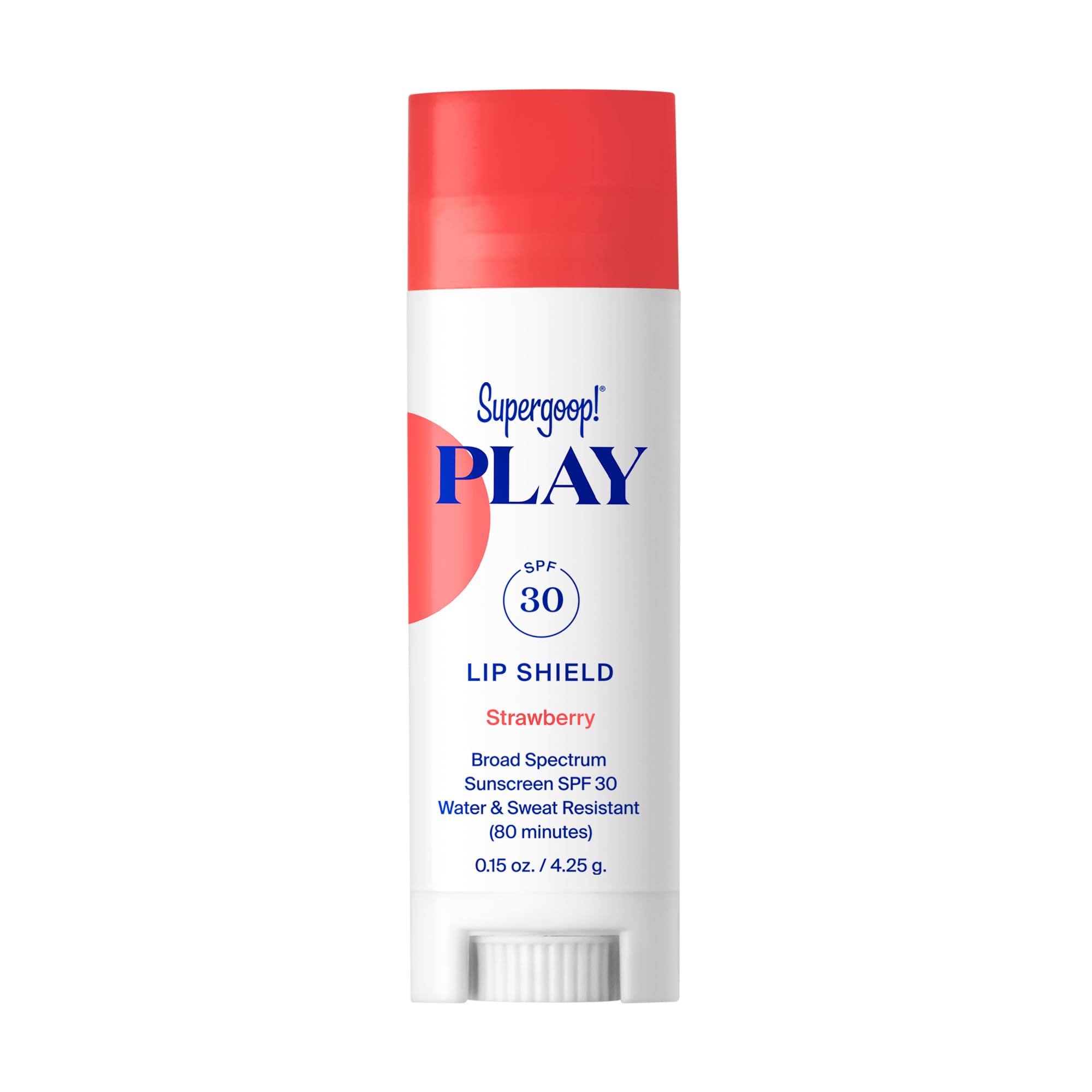 Supergoop! PLAY Lip Shield SPF 30 Strawberry – Hydrating SPF Lip Balm – Moisturizing Treatment for Dry Cracked Lips – Broad Spectrum UV Protection
