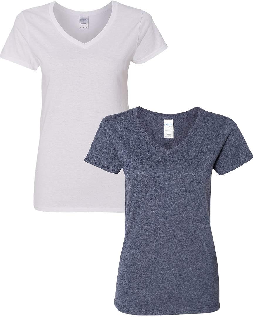 womens white v neck t shirt pack