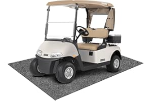 F FINEC Golf Cart Parking Mat, 6.56 x 8.53 ft Premium Garage Floor Mat for Under Car, Oil Spill Mat Protects Floor From Drips, Spills, Stains and Splashes Garage Rug With Waterproof/Non-Slip Rubber Backing