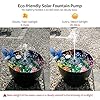 Solar Fountain Pump, 1.4W 6 Nozzles Solar Water Fountain Powered Fountain, Floating Solar Powered Water Fountain Water…