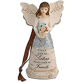 Pavilion Gift Company 82342 Elements Sister Angel Figurine, 4-1/2-Inch, Silver