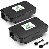 Mice&amp;Co Rat Bait Stations 2 Pack, Lockable Rodent Traps, Indoor &amp; Outdoor | 2.3 in Entry Hole, Fits Mice and Rats, Lockable with Key, Double Entry, Bait Not Included, Child and Pet Safe
