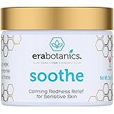 Era Organics Cream Redness Relief Moisturizer- Soothing Redness Relief for Face with Manuka Honey, MSM, Chamomile - Calming Moisturizer Made in USA