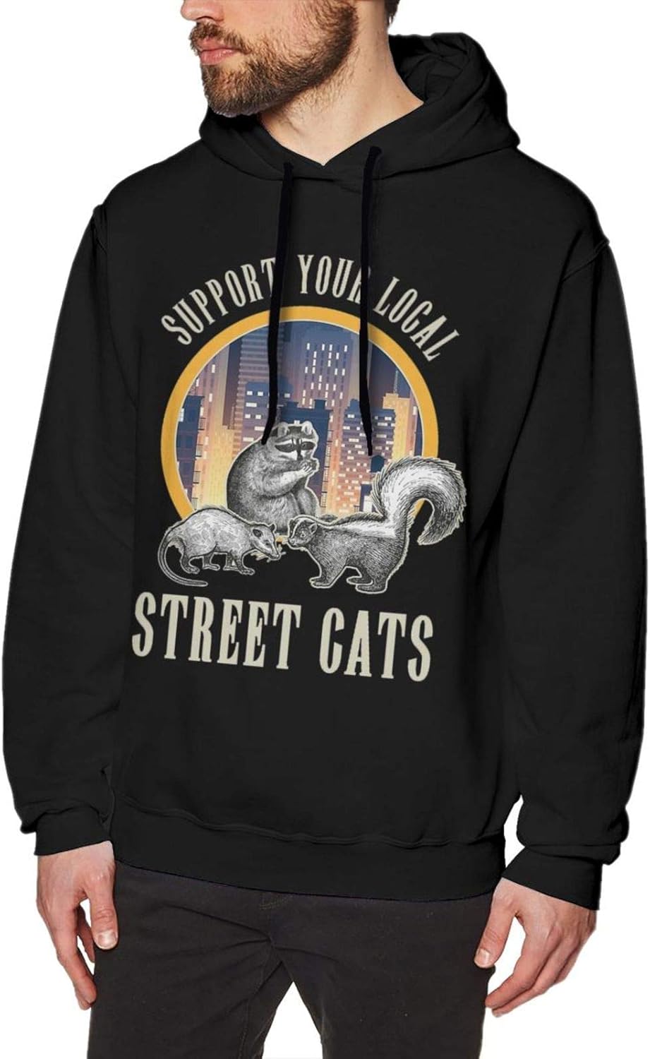 Street Cats Comfortable Hoodie Men's Cotton Sweatshirt