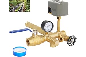 1" x 11" Well Pressure Tank Tee Kit with 40-60Psi Switch - Fits Most Tanks Up to 16" Diameter