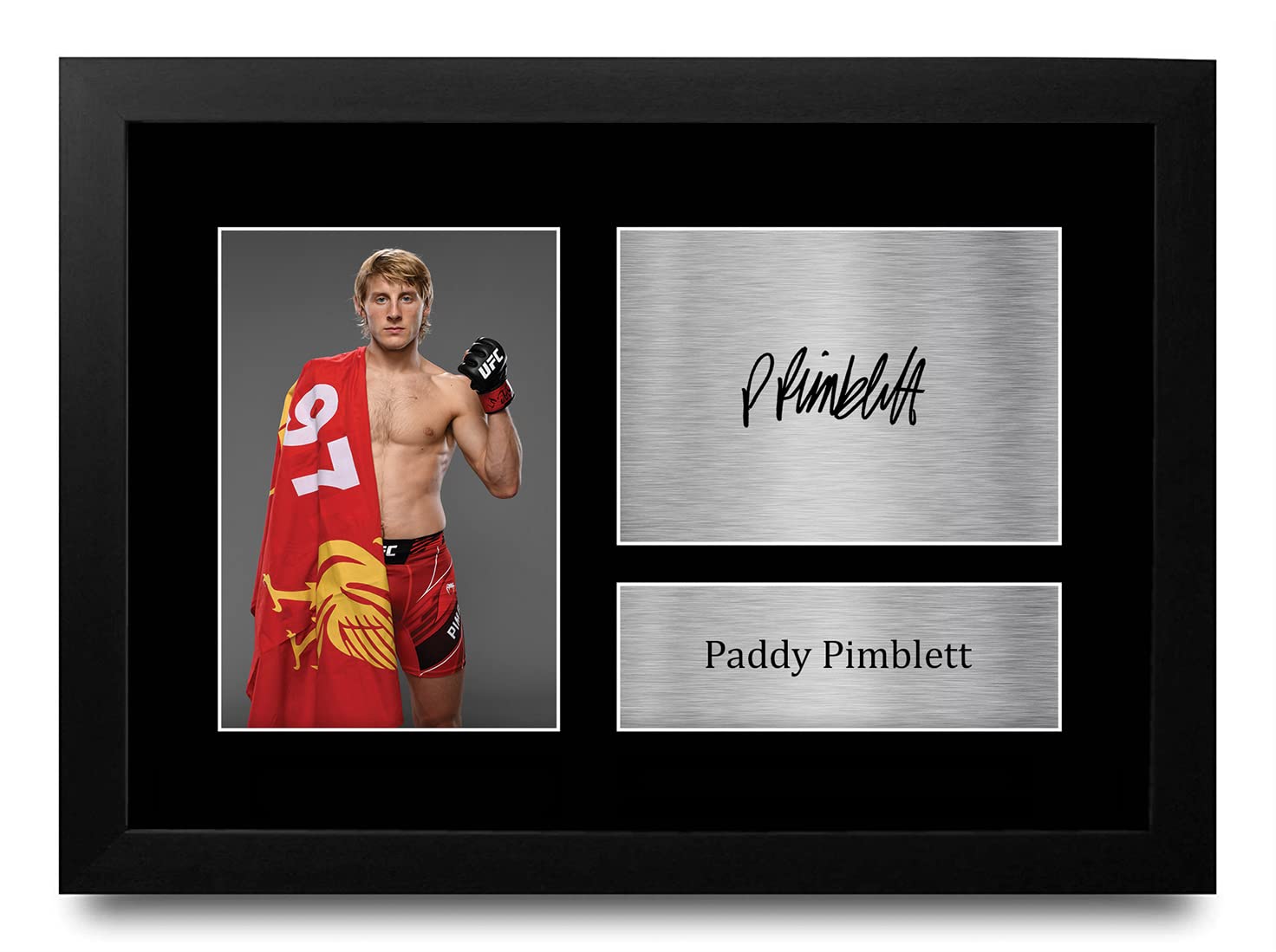 HWC Trading FR A4 Paddy the Baddy Pimblett UFC Gifts Printed Signed Autograph Picture for UFC Memorabilia Fans - A4 Framed