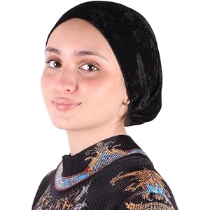 MU LAN Grip Bonnet | Non-Slip Anti-Slip Velvet Beanie Cap | Undercap Hijab Scarf Shawl | Women Underscarf