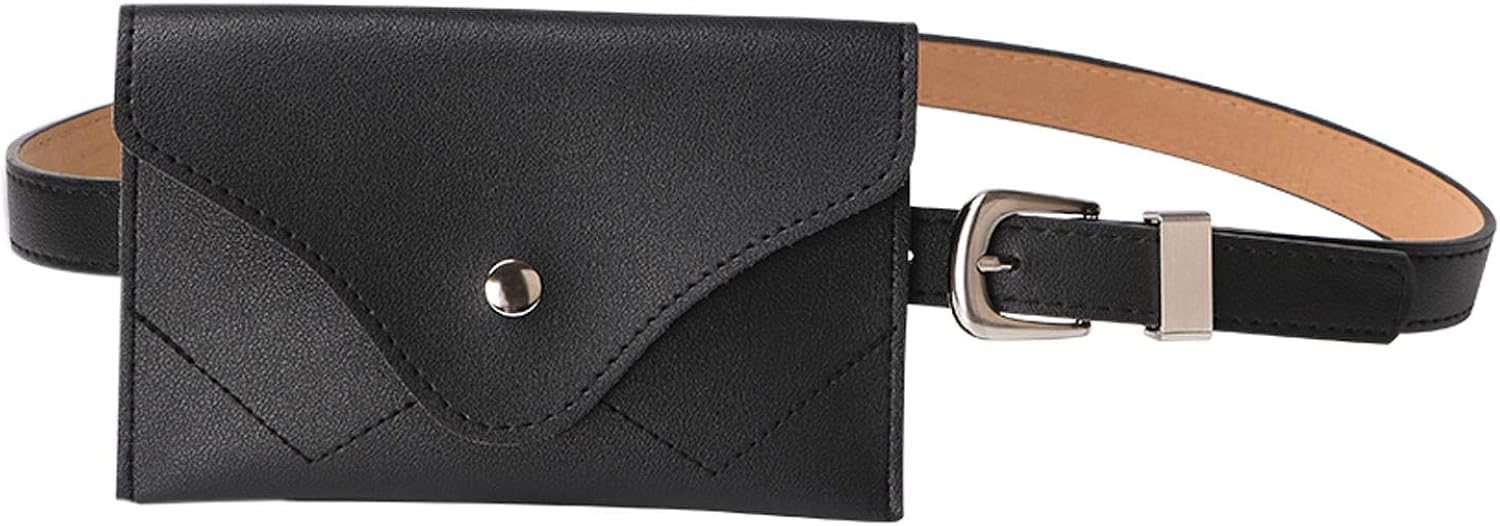 JASGOOD Womens Leather Belt Fanny Pack with Removable Belt Tassel Waist Pouch Fashion Belt Bags