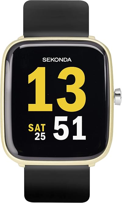 Sekonda Motion 36mm Smart Watch Heart Rate Sleep Monitor Activity Sports Rubber