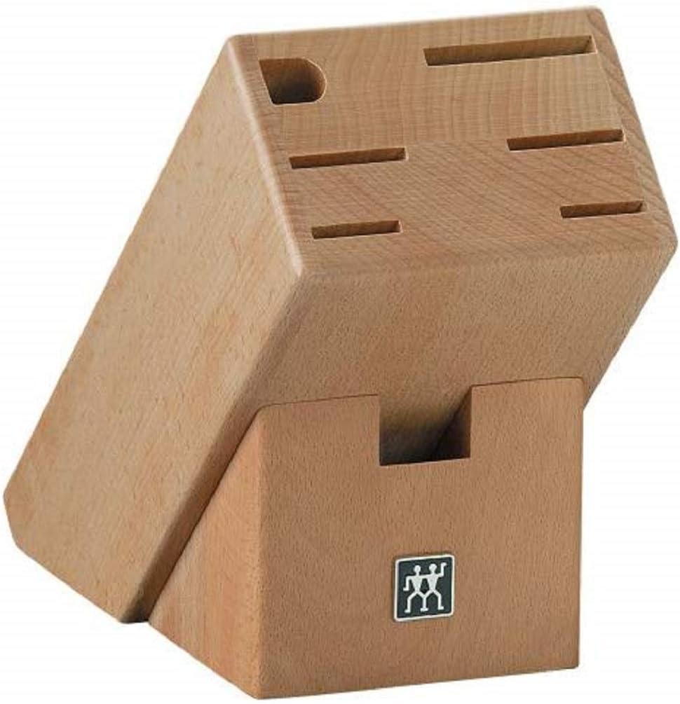 ZWILLING Knife block, natural wood, Brown 7 Slots, Possibilité de 7 pièces