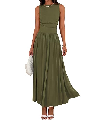 Women's Casual Loose Split Wrinkle-Free Maxi Dress Summer Crew Neck Long  Maxi Beach Dress with Pockets (Dark Gray,XL) : Amazon.ca: Clothing, Shoes &  Accessories